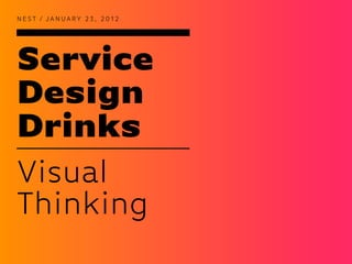 NEST / JANUARY 23, 2012




Service
Design
Drinks
Visual
Thinking
 