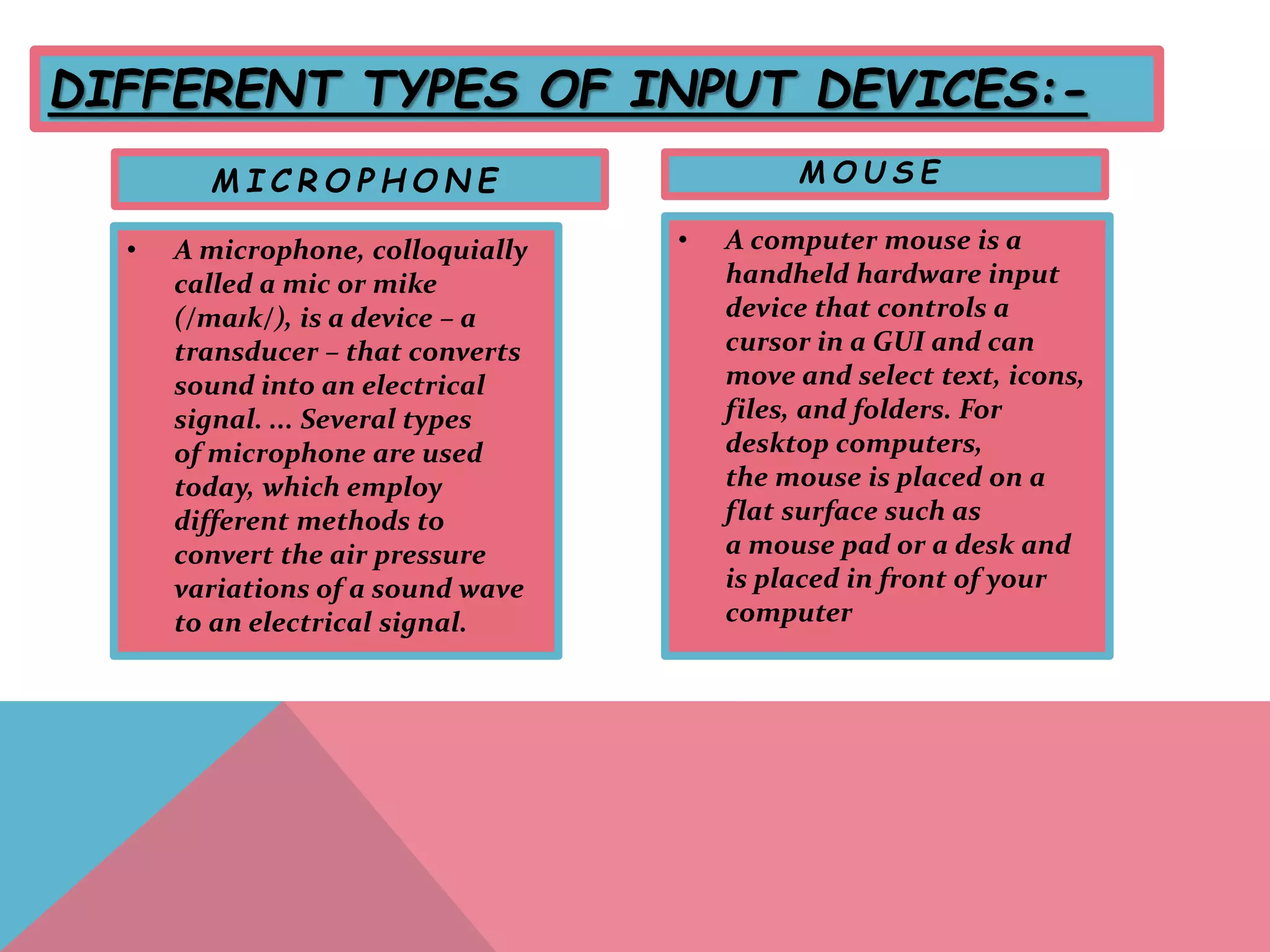Input and output device | PPTX