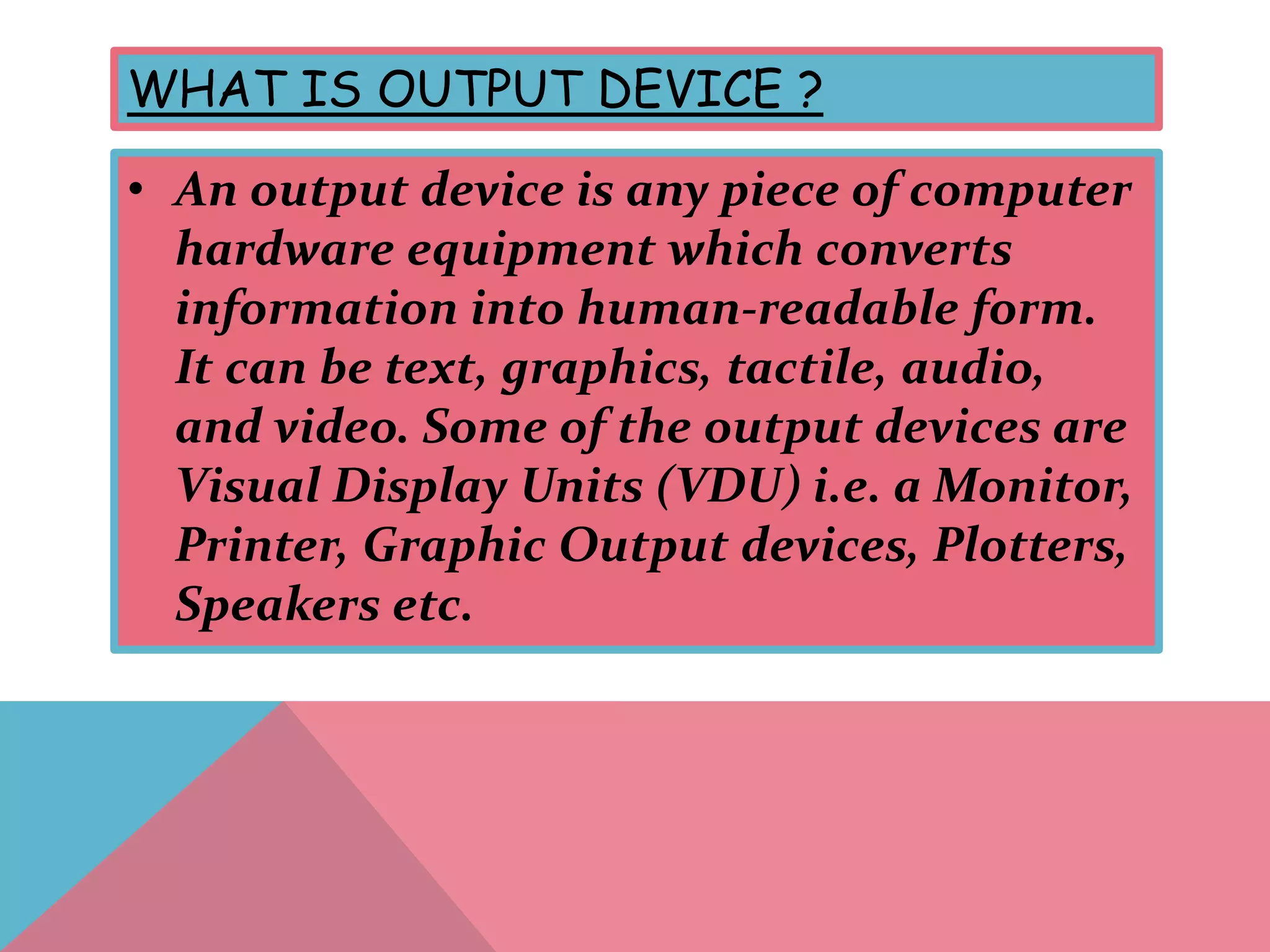 Input and output device | PPT