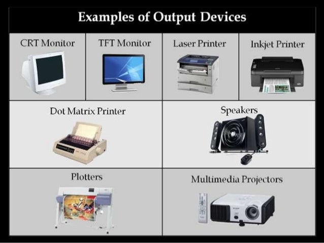 Input and output devices