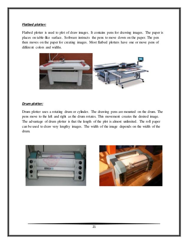 difference between flatbed and drum plotter