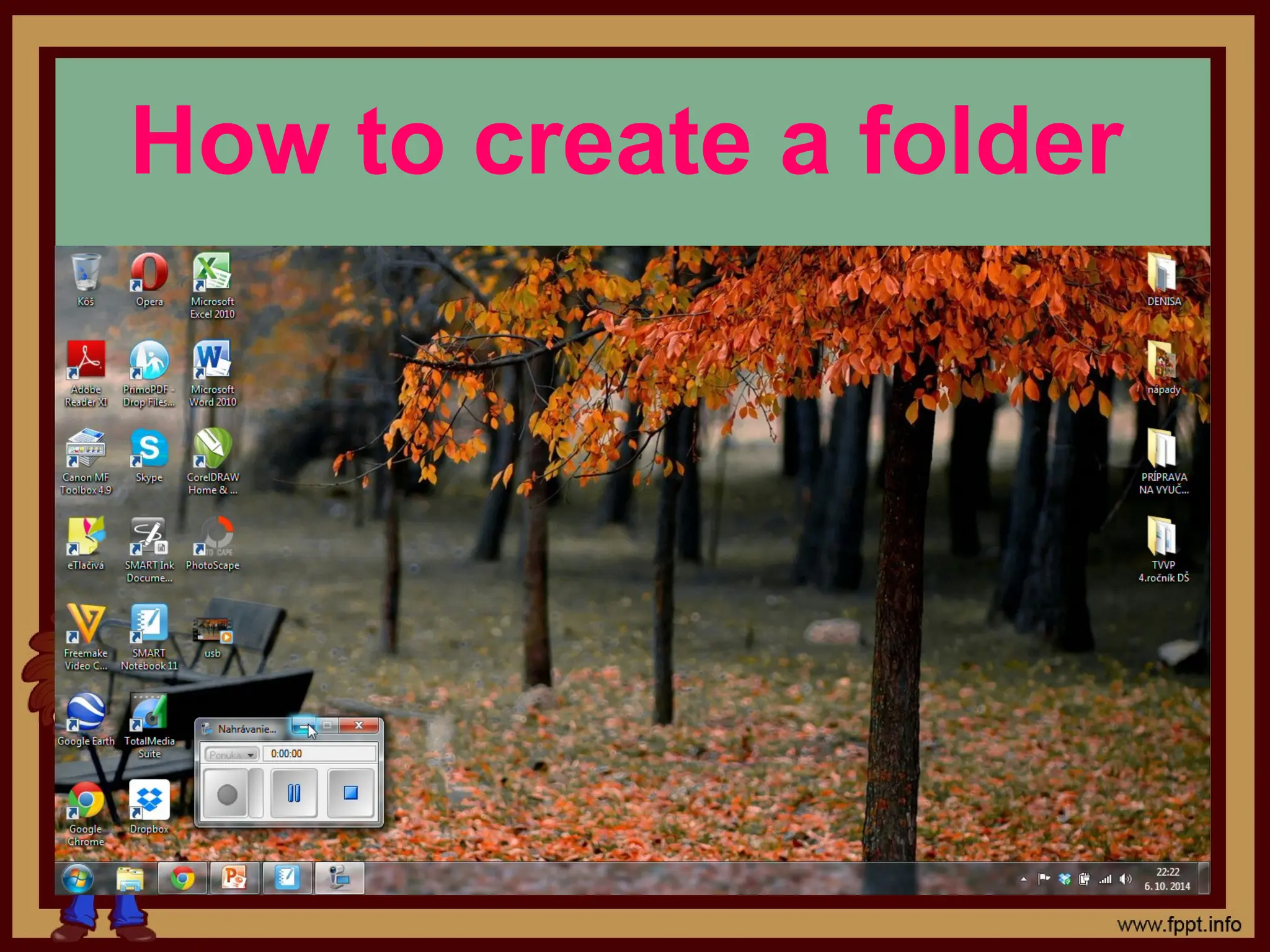 How to create a folder
 