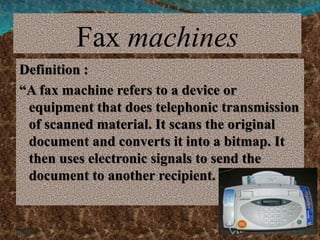 Pc Fax Def Input and output devices | PPTX