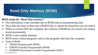 Input,Output and Memory devices ppt | PDF