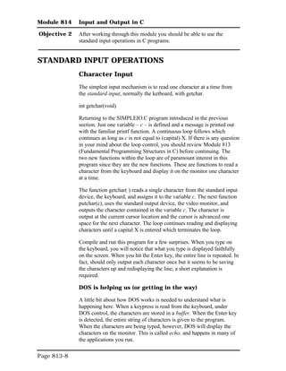 Input and output in c | PDF
