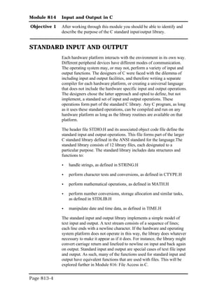 Input and output in c | PDF