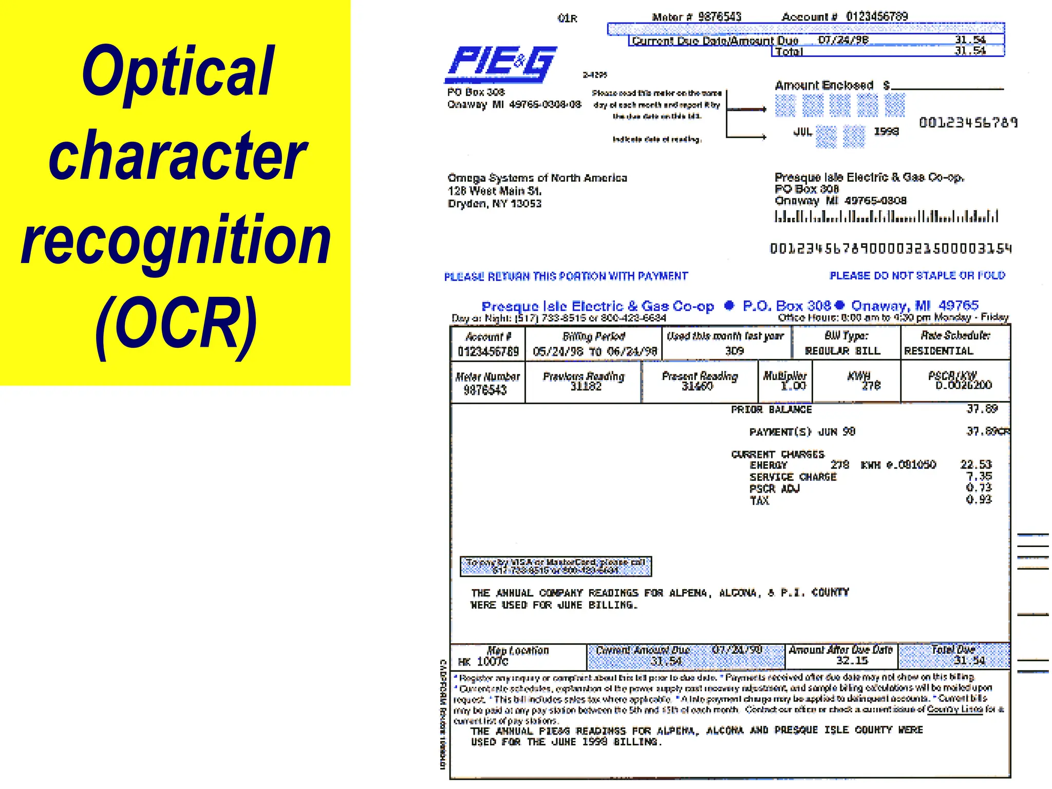 Optical
character
recognition
(OCR)
18
 