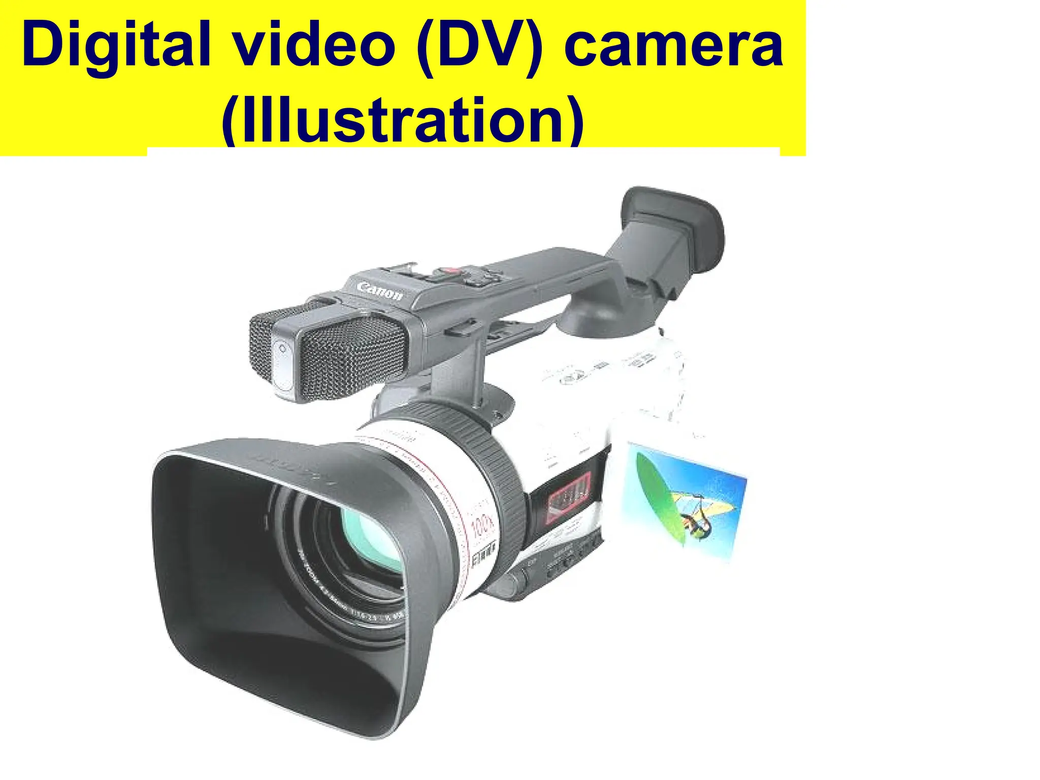 Digital video (DV) camera
(Illustration)
 