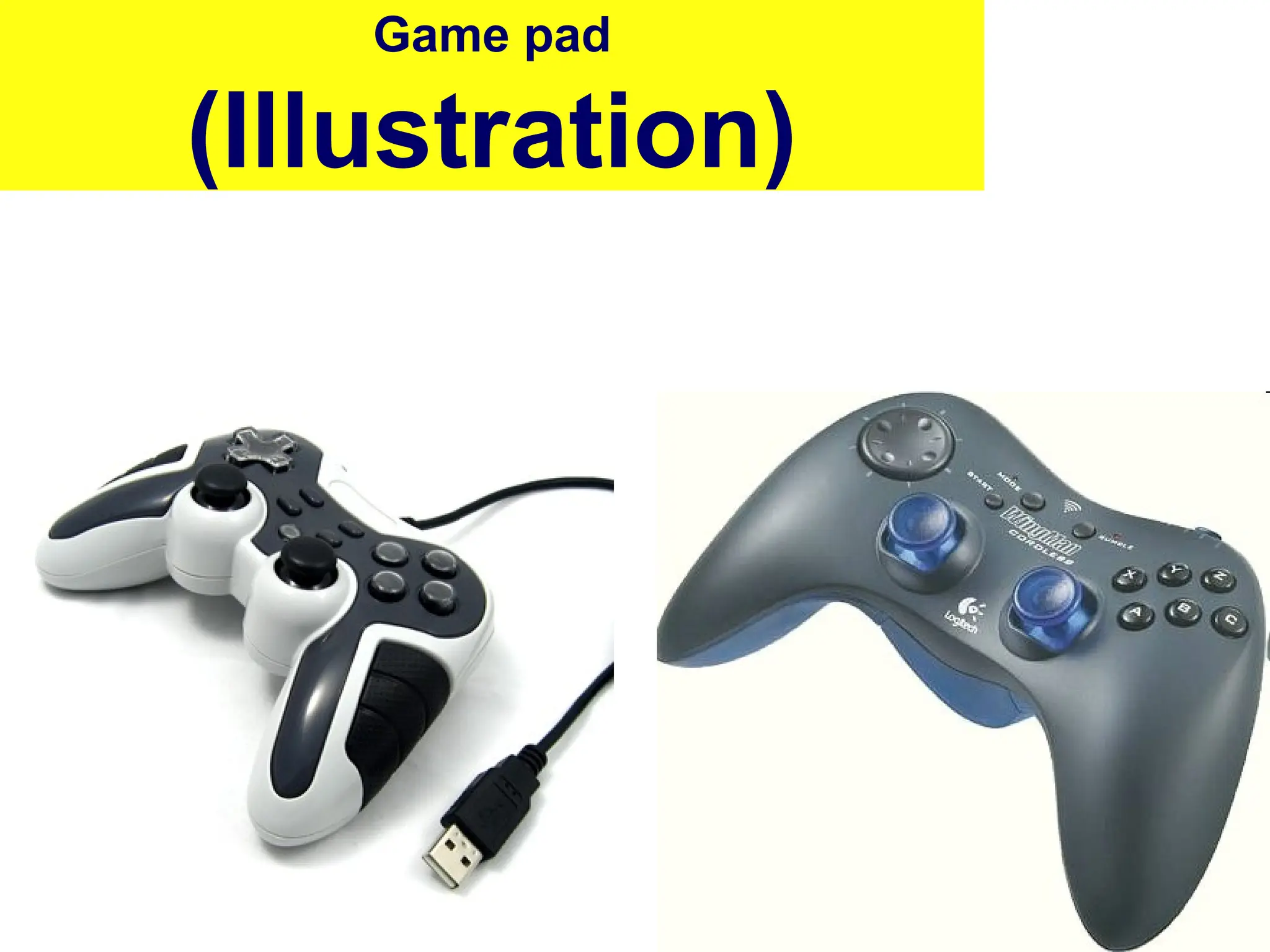 Game pad
(Illustration)
 