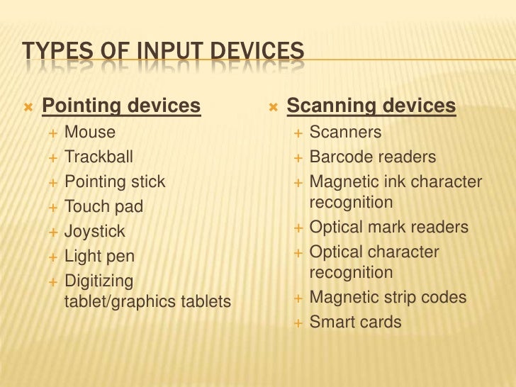 Input devices