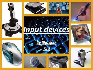 Input devices
By Bhushan
IX E
 