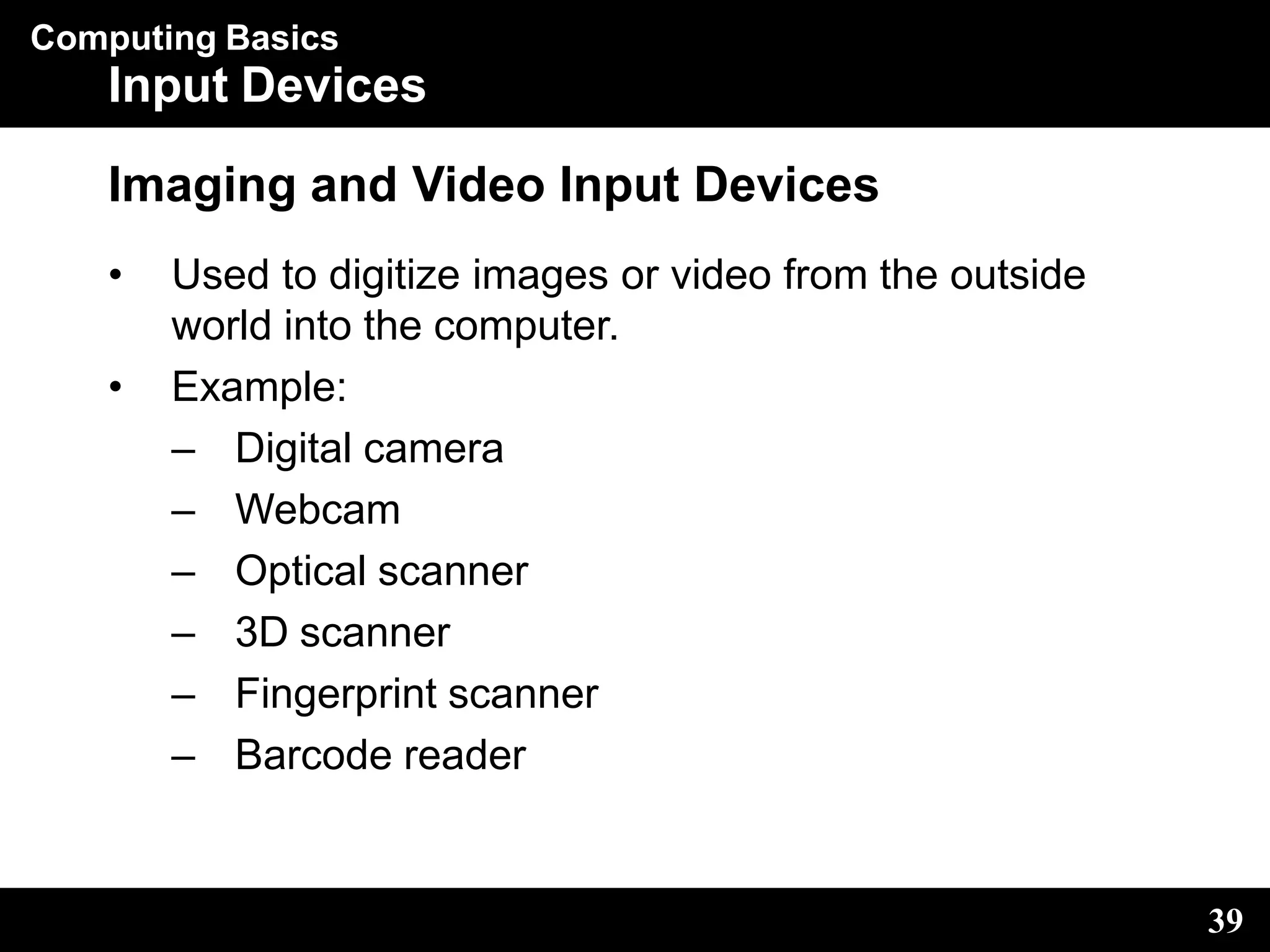 Computer system Input Devices Peripherals | PPT