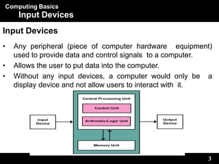 Computer system Input Devices Peripherals | PPTX