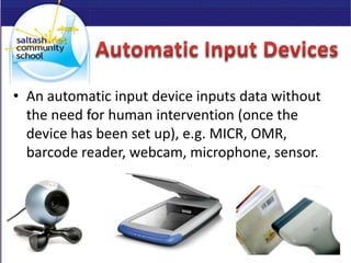 Input devices 2 lessons | PPTX