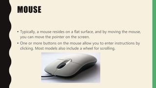 Input devices lecture 5 | PPTX