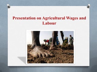 Presentation on Agricultural Wages and
Labour
 