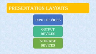 Input out and storage devices | PPT