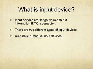 Input & output | PPT