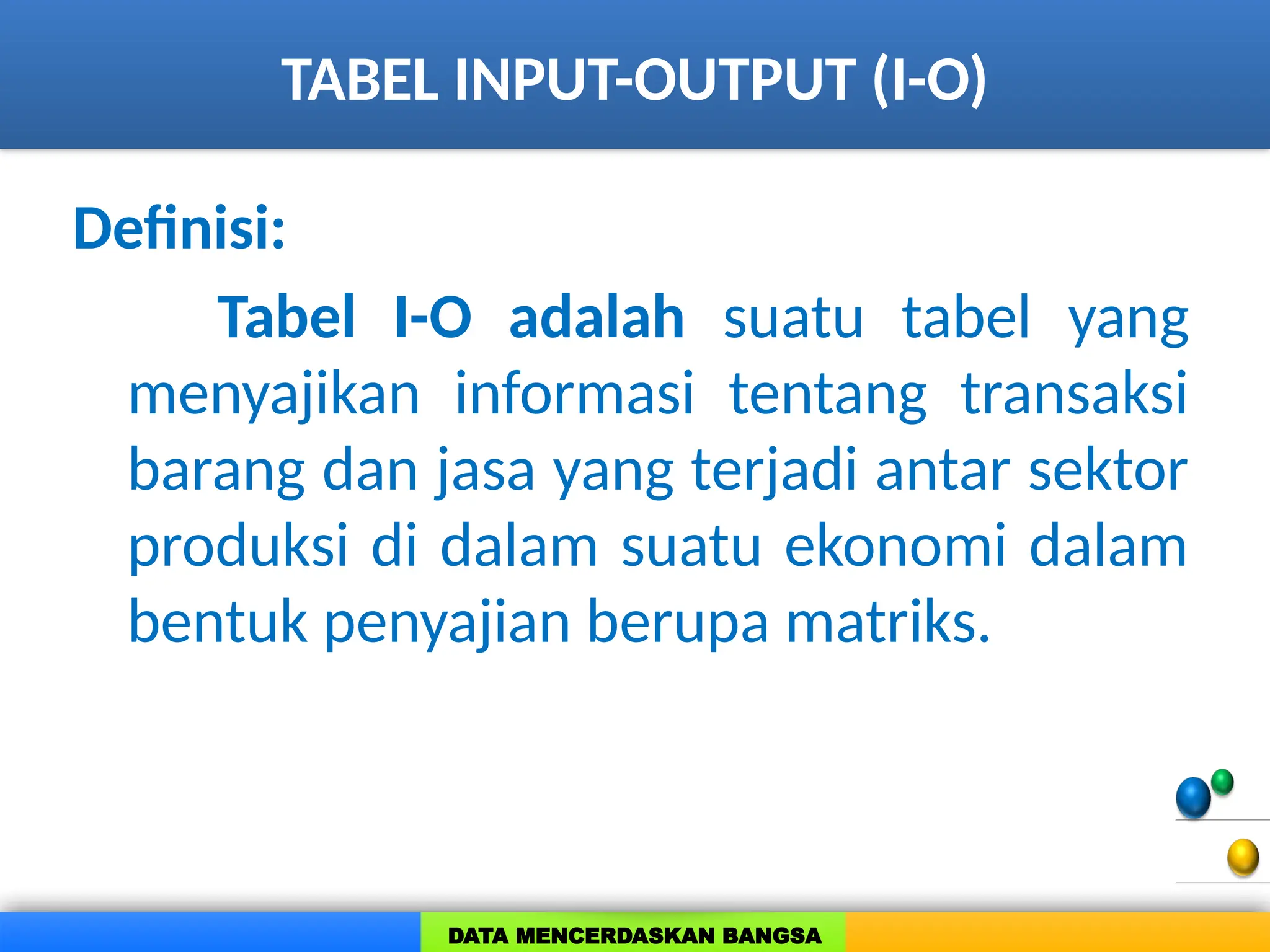 ANALISIS DESKRIPTIF PADA MODEL INPUT OUTPUT.ppt