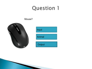 Input
Animal
Output
Mouse?
 