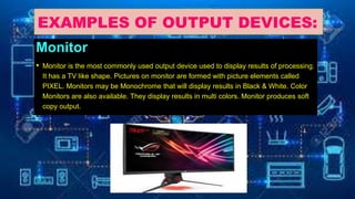 Input, output and storage devices | PPTX | Data Storage and Warehousing ...