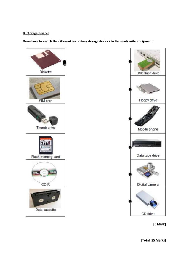 Input output and storage devices activity | DOCX | Computer Peripherals ...