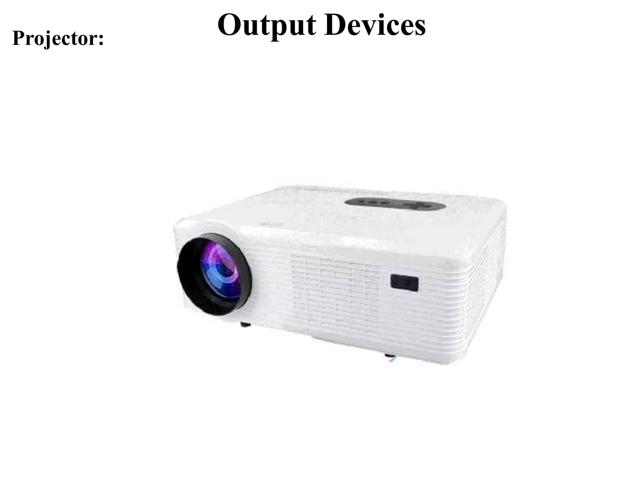 Output Devices Projector: 