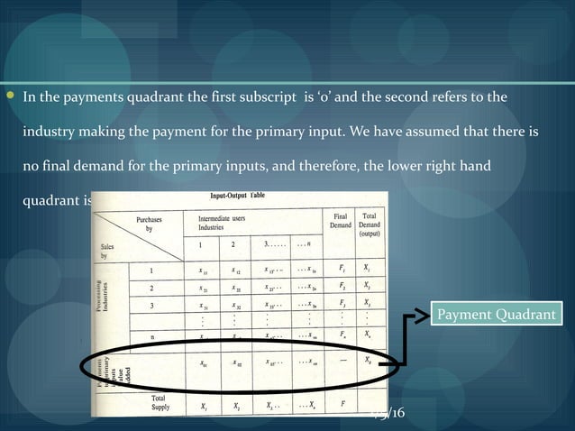 Input – output model of economic development | PPT