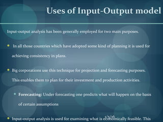 Input – output model of economic development | PPT