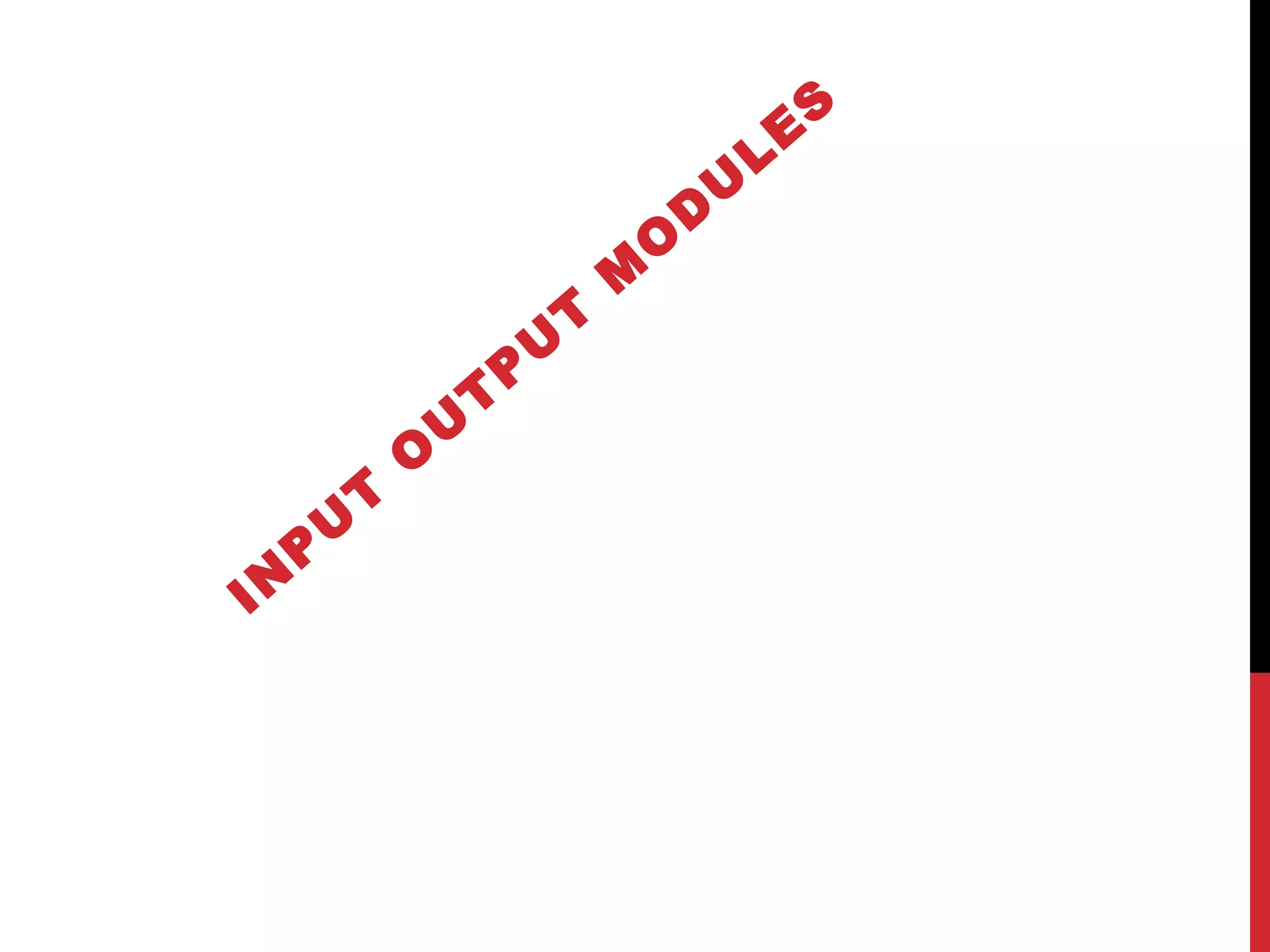 Input output module | PPT | Computer Peripherals | Computing