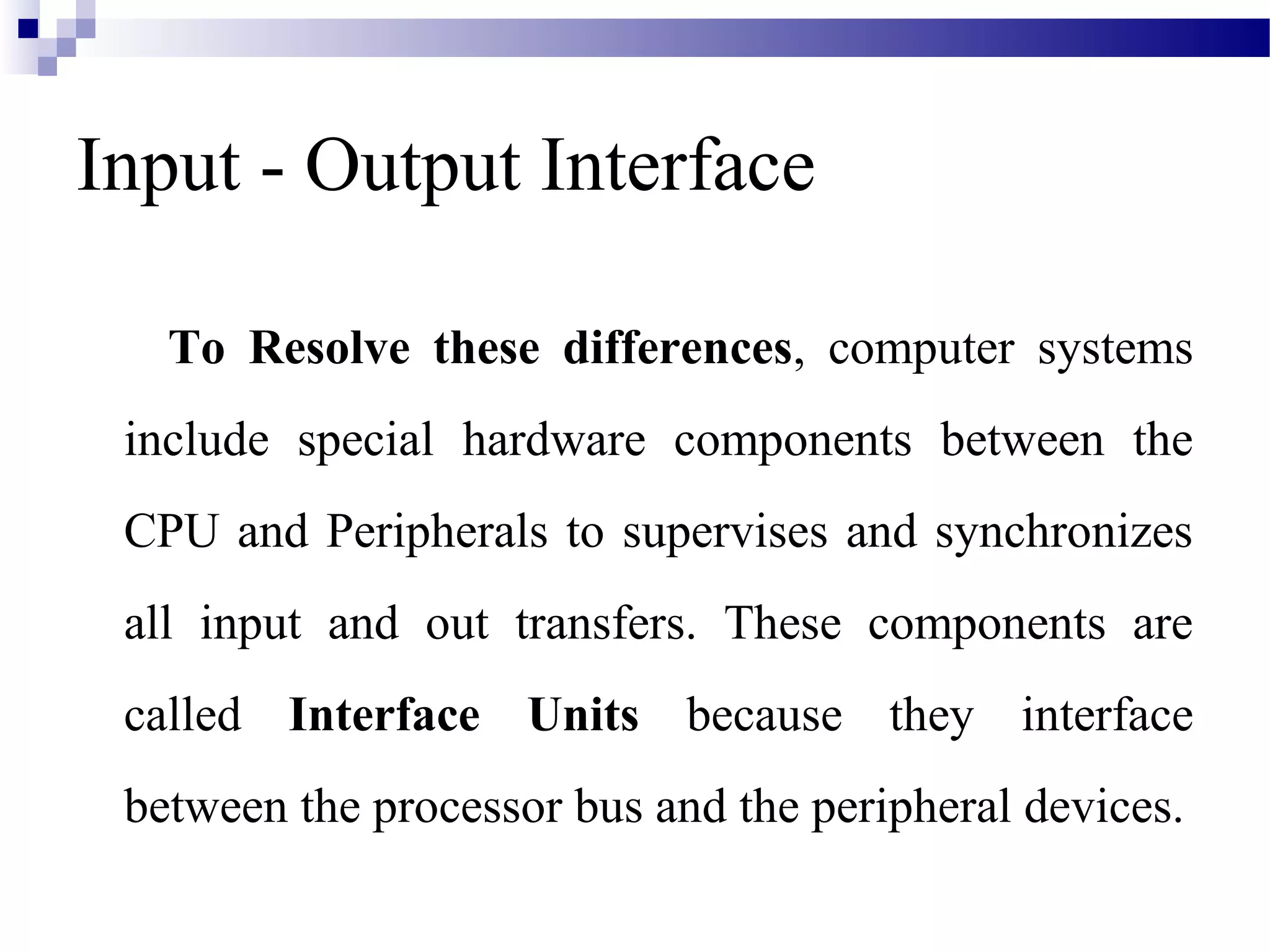 Input output organization | PPT