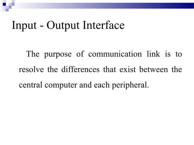 Input output organization | PPT