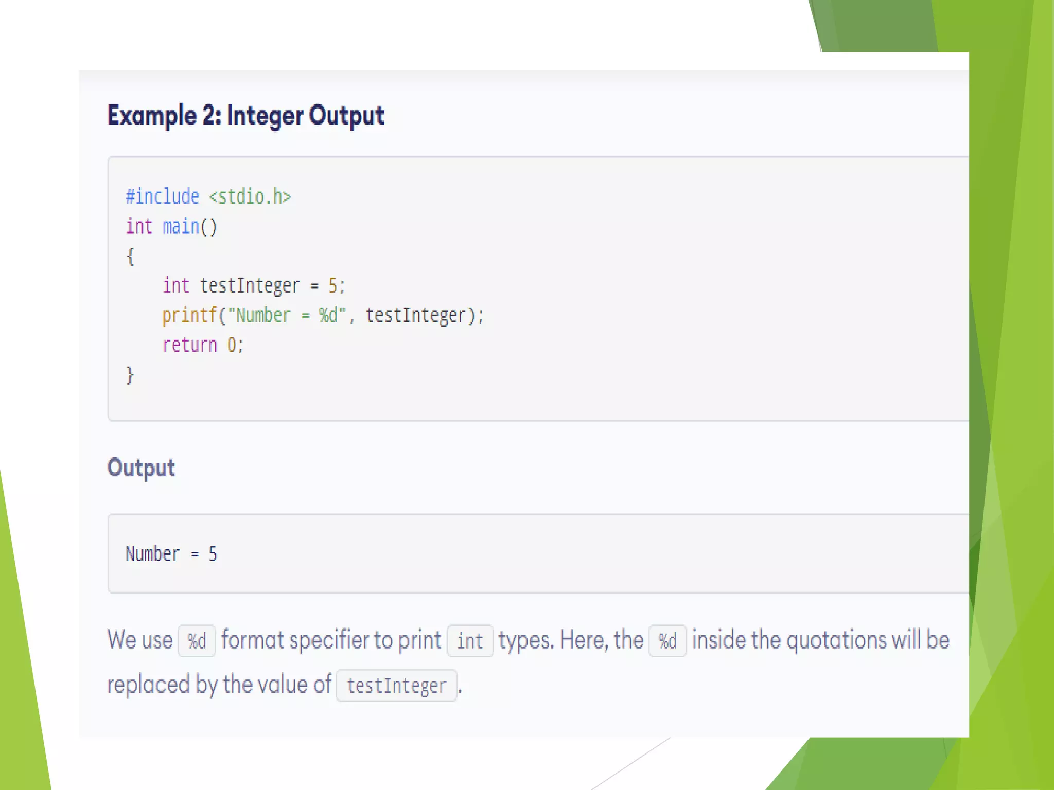 Input output statement