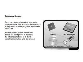 Input, output, storage device