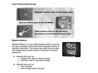 Input, output, storage device