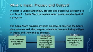 Input – process output | PPTX | Technology & Computing