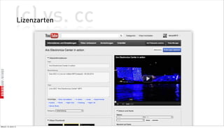 (c) vs. cc
                          Lizenzarten




Mittwoch, 18. Jänner 12
 