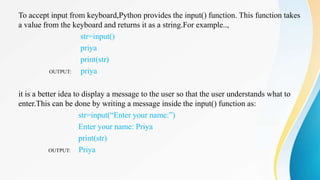 The Input Statement in Core Python .pptx