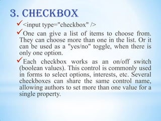 It defines a control designed for text input. 