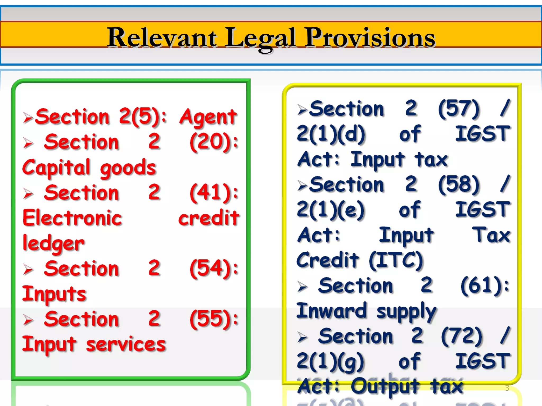 Relevant Legal ProvisionsRelevant Legal Provisions
3
 