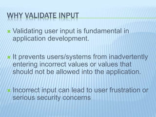 Input Validation | PPT