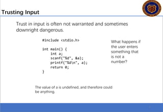 Trust Algorithm Input Input Validation-Secure-Development- Lecture-10.pdf