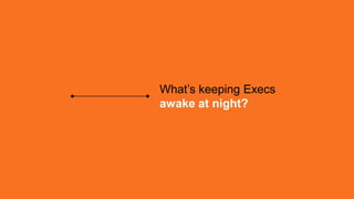 What’s keeping Execs
awake at night?
 