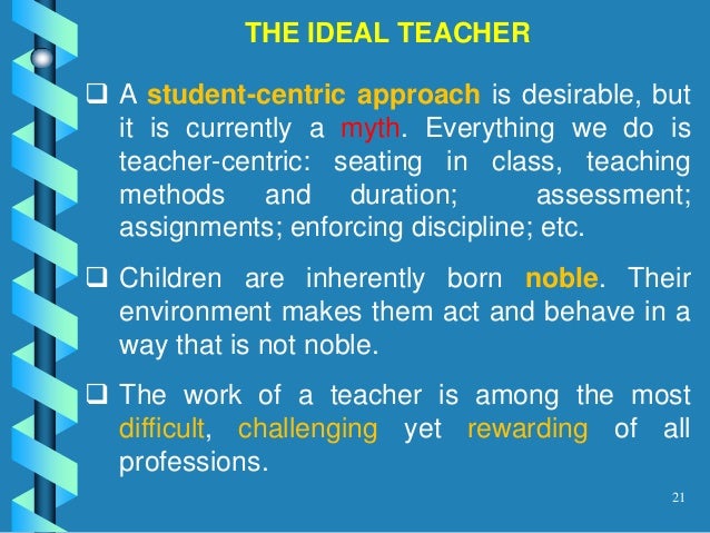 In Quest of the Ideal Teacher