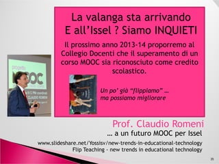 ex cathedra
Prof. Claudio Romeni
da ex cathedra …
35
 