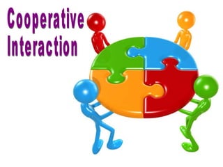 Students are asked to  work in pairs or groups  discussing ideas  Not a competition.  Answers come in all shapes and forms. Cooperative Interaction 