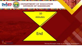 10
minutes
End
 