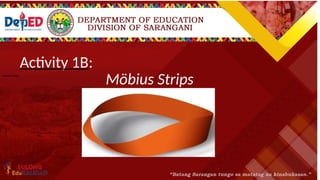 Activity 1B:
Möbius Strips
Möbius Strips
 