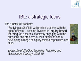 Inquiry Based Learning: a perspective