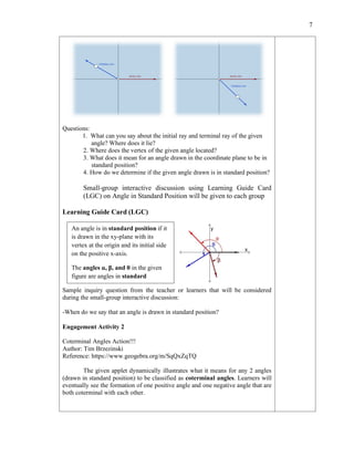 Inquiry-Based Lesson Plans in Pre-Calculus for Senior High School | PDF